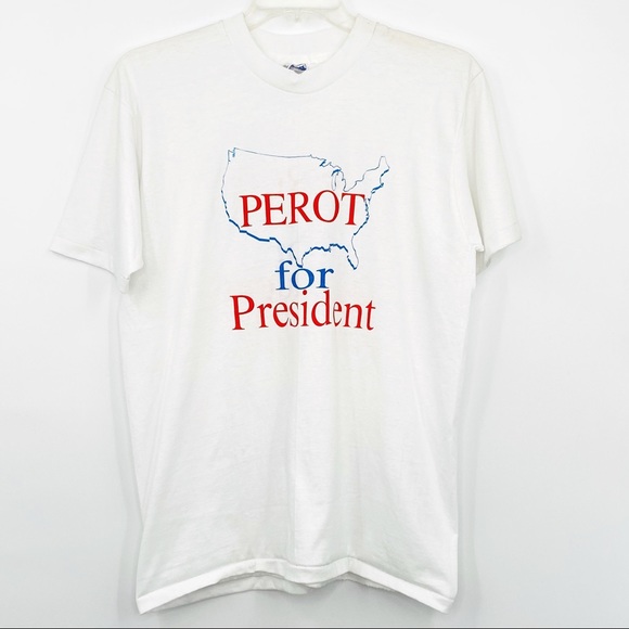 Vintage Other - Vintage 1992 “Perot For President” Campaign Fifty-Fifty Single Stitch Tee Sz L